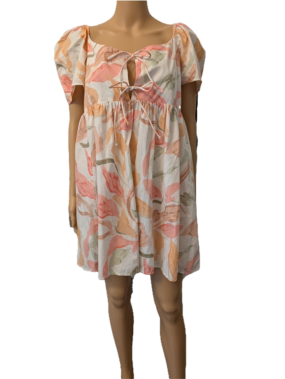 Abercrombie & Fitch Pink, Peach & Cream Floral Mini Dress